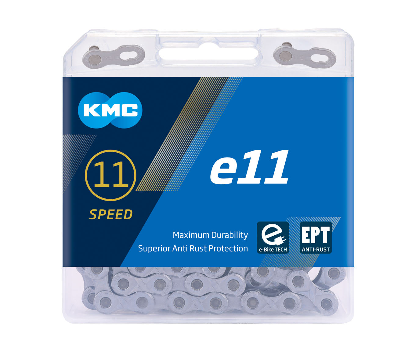 CATENA KMC E11 EPT PER E-BIKE TECH 11v 136 MAGLIE