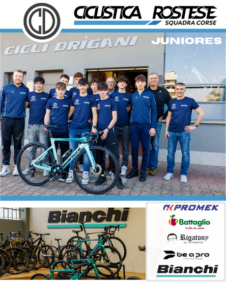 Si parte sul serio: con Cicli Drigani e Bianchi la Rostese accende il 2026 degli Juniores
