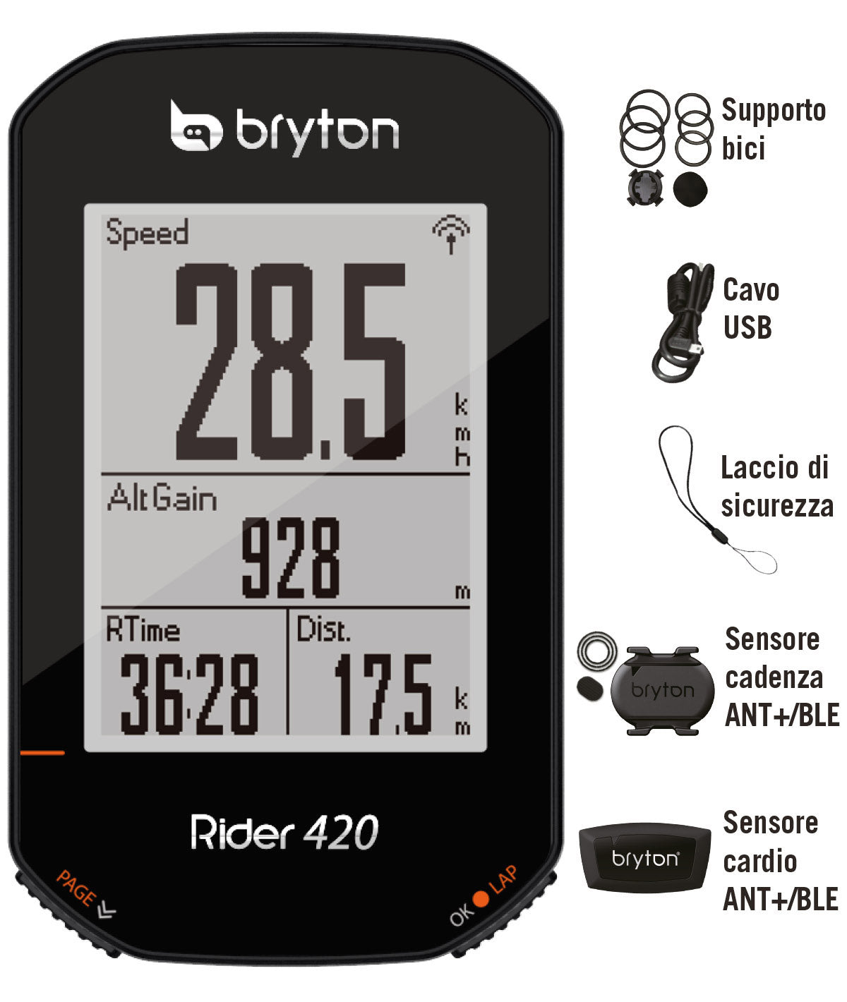 GPS RIDER 420T CON CAD E HRM