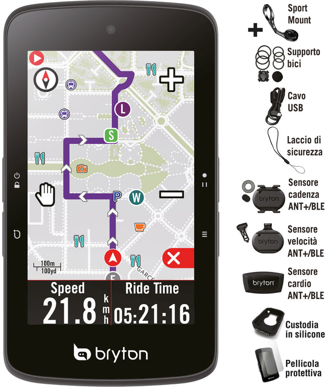 GPS RIDER S800T CON KIT DUAL SENSOR