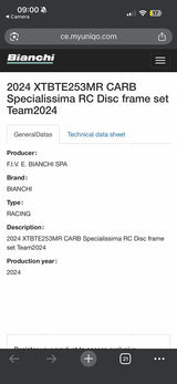Bianchi Specialissima RC Durace Di2 12v T.53 - Pro Team Arkea