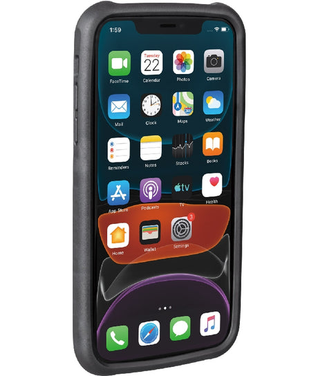 CUSTODIA RIDECASE PER IPHONE 11 NERA/GRIGIA C/SUPPORTO INCLUSO