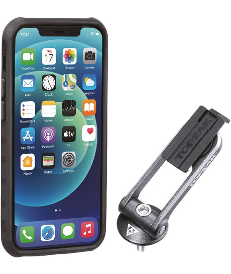 CUSTODIA RIDECASE PER IPHONE 12 MINI NERA/GRIGIA CON SUPPORTO INCLUSO