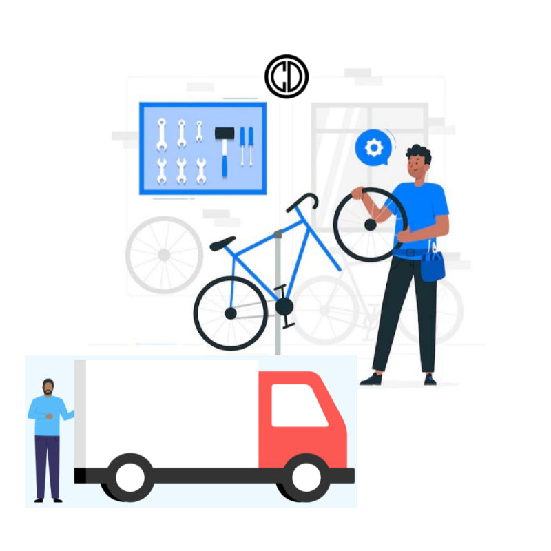 Service de livraison A/R, montage et réglage du vélo acheté en ligne